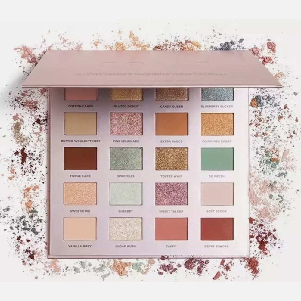 ICONIC London Eyeshadow Palette with Pink, Gold, and Brown Shades